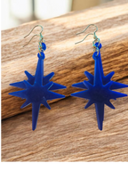 Celestial Star Shaped Resin Dangle Earrings