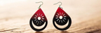 Teardrop Shaped Resin Dangle Earrings